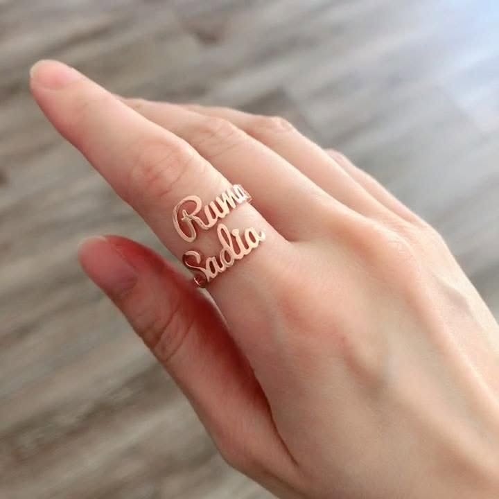 Double Name Customize Ring