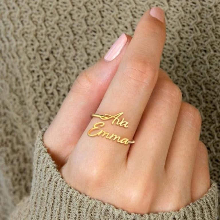 Double Name Customize Ring