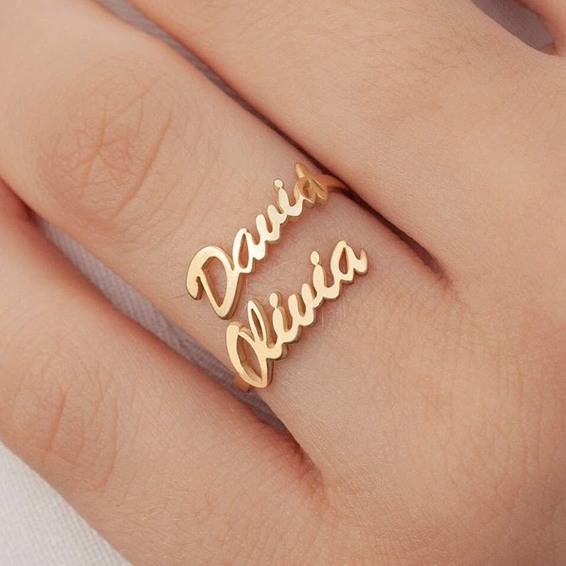 Double Name Customize Ring
