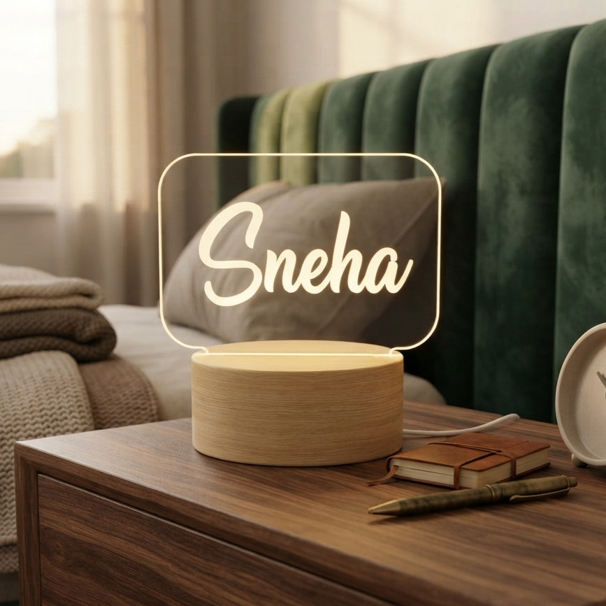 Personalized Acrylic Name Lamp – Custom LED Night Light