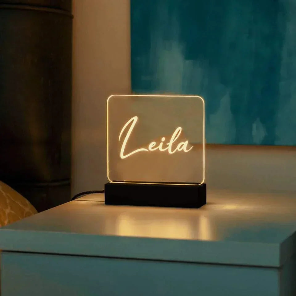 Personalized Acrylic Name Lamp – Custom LED Night Light